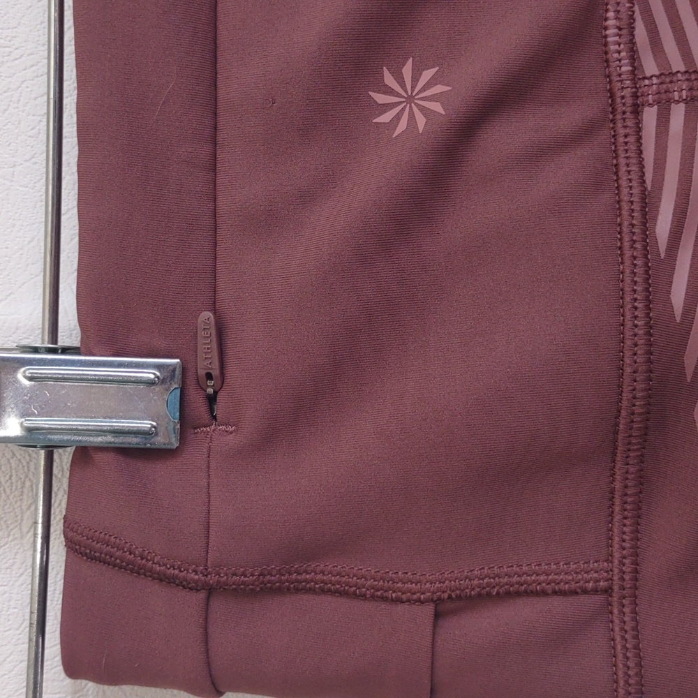 Athleta Allison Felix XXS  Reveal Tight Precision High Waisted Mauve Leggings - Picture 10 of 11